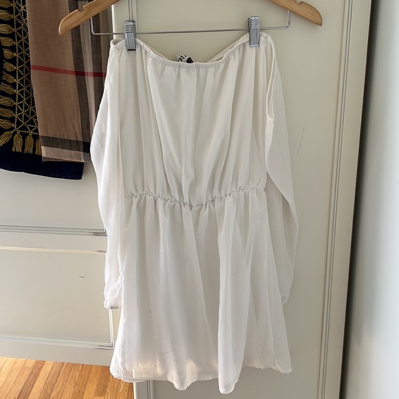 Sabo Skirt Chiffon Lightweight White  Dress - Picture 10 of 12